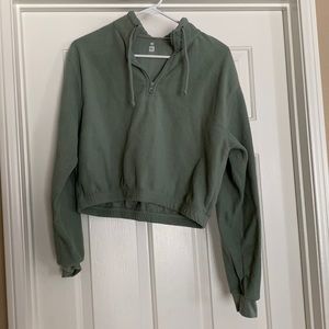 “ Me to We” - green cropped sweatshirt